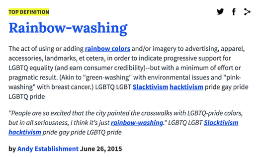 Rainbow-washing definition